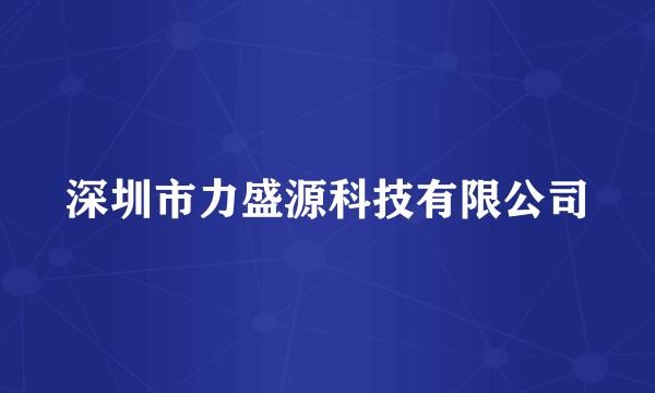 深圳市力盛源科技有限公司