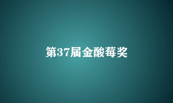 第37届金酸莓奖