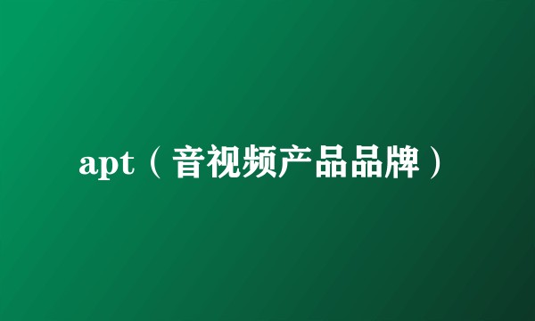 apt（音视频产品品牌）