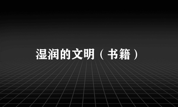 湿润的文明（书籍）