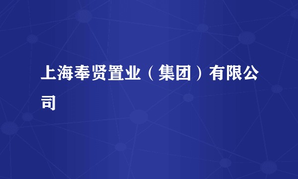 上海奉贤置业（集团）有限公司