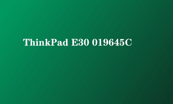 ThinkPad E30 019645C