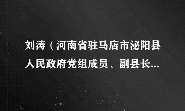 刘涛（河南省驻马店市泌阳县人民政府党组成员、副县长、杨家集镇党委书记）
