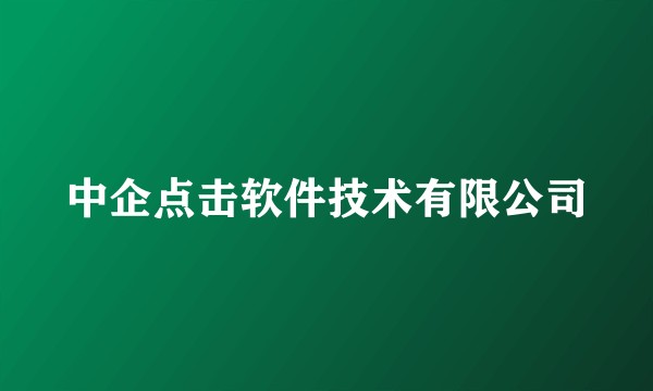 中企点击软件技术有限公司