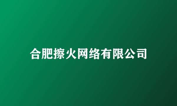 合肥擦火网络有限公司
