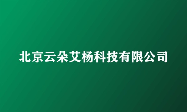 北京云朵艾杨科技有限公司