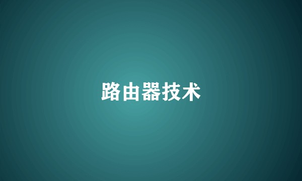 路由器技术