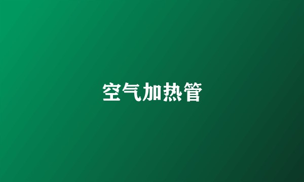 空气加热管