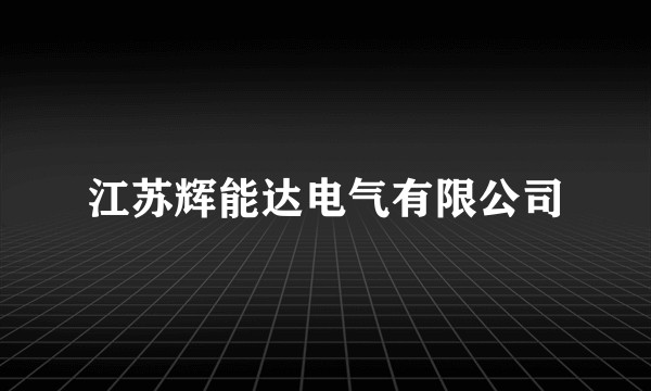 江苏辉能达电气有限公司