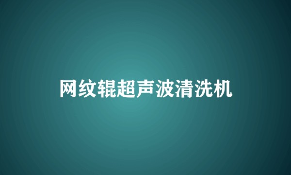 网纹辊超声波清洗机