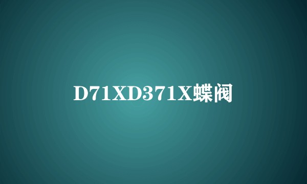 D71XD371X蝶阀