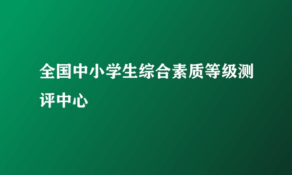 全国中小学生综合素质等级测评中心