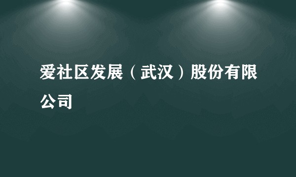 爱社区发展（武汉）股份有限公司