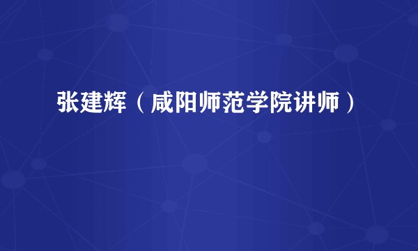 张建辉（咸阳师范学院讲师）