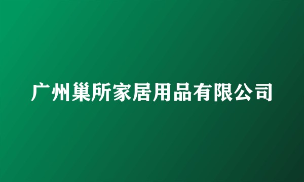 广州巢所家居用品有限公司