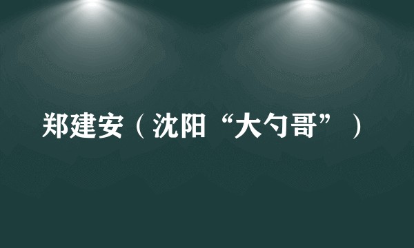 郑建安（沈阳“大勺哥”）