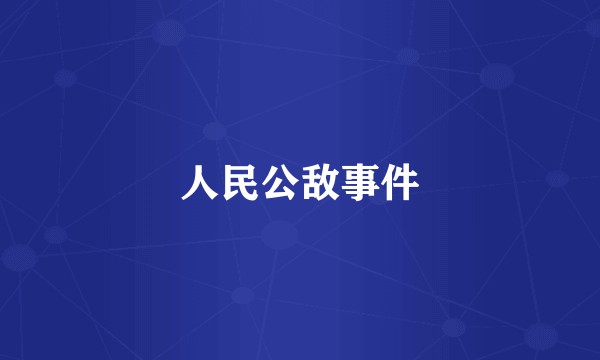 人民公敌事件