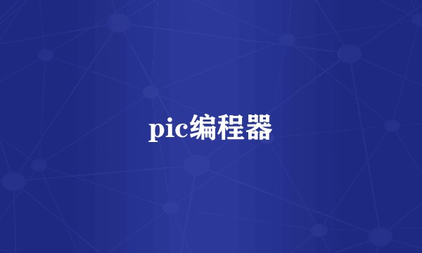 pic编程器
