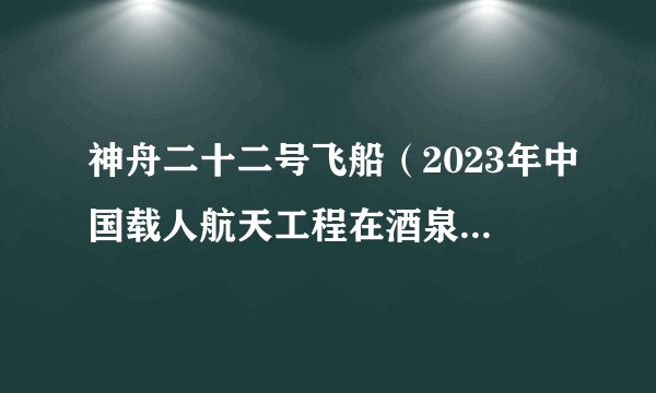 神舟二十二号飞船（2023年中国载人航天工程在酒泉的应急发射任务）
