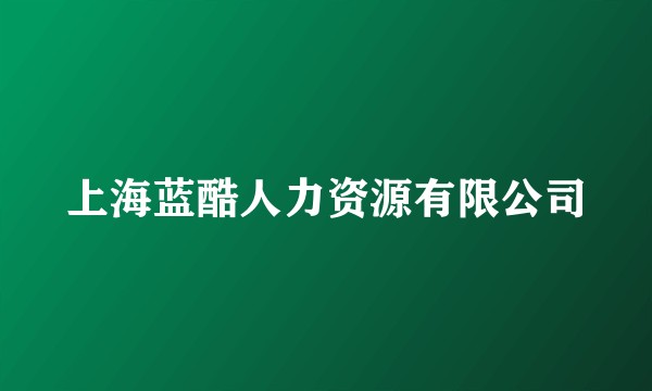 上海蓝酷人力资源有限公司