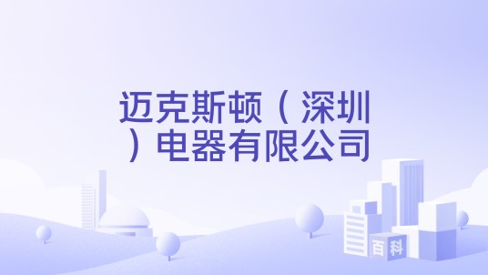 迈克斯顿（深圳）电器有限公司