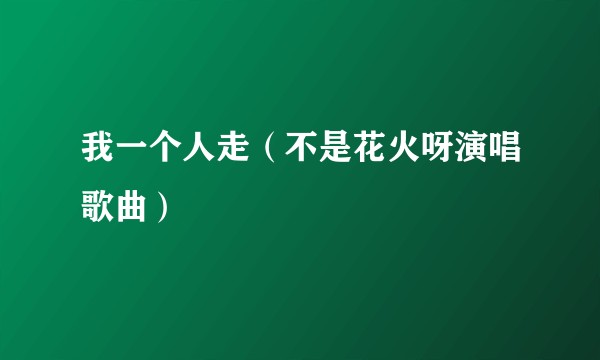 我一个人走（不是花火呀演唱歌曲）