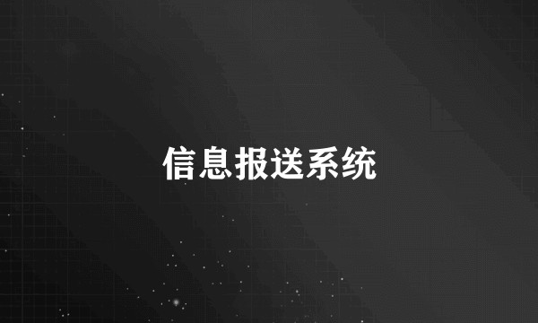 信息报送系统