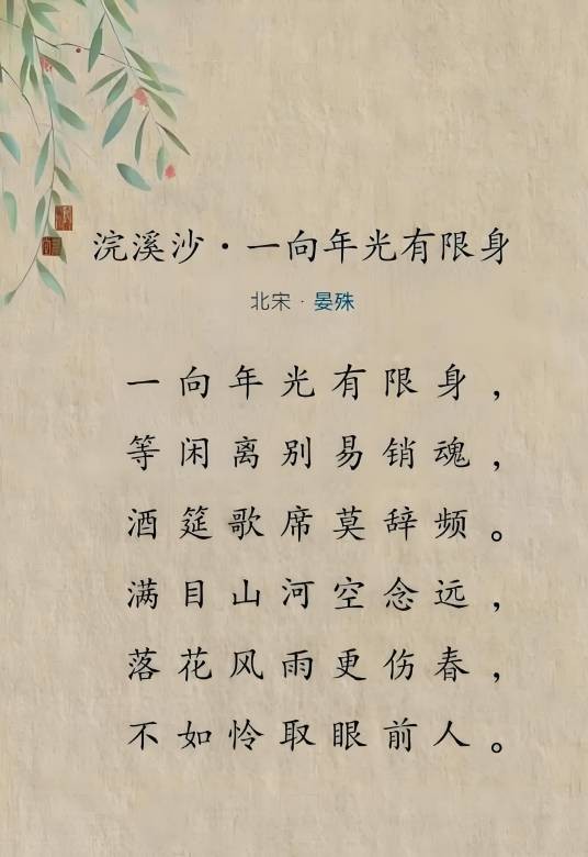 浣溪沙·一向年光有限身