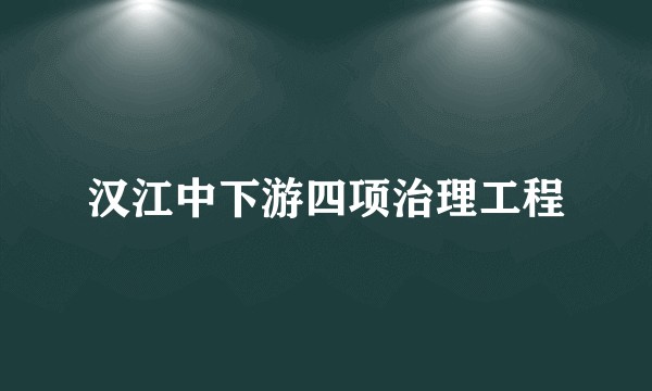 汉江中下游四项治理工程