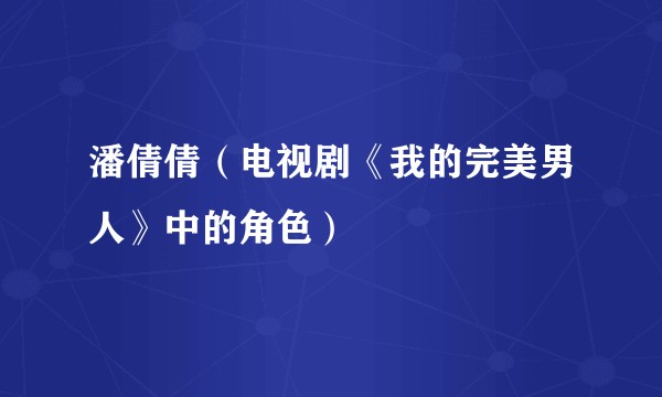 潘倩倩（电视剧《我的完美男人》中的角色）