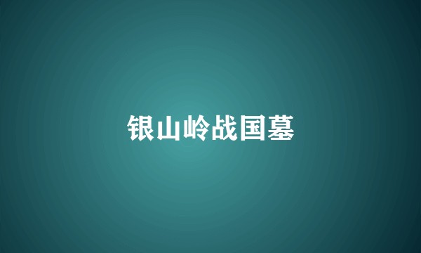 银山岭战国墓