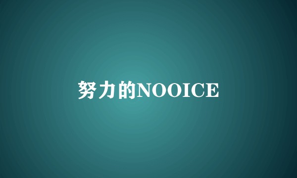 努力的NOOICE