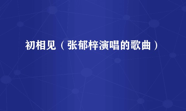 初相见（张郁梓演唱的歌曲）