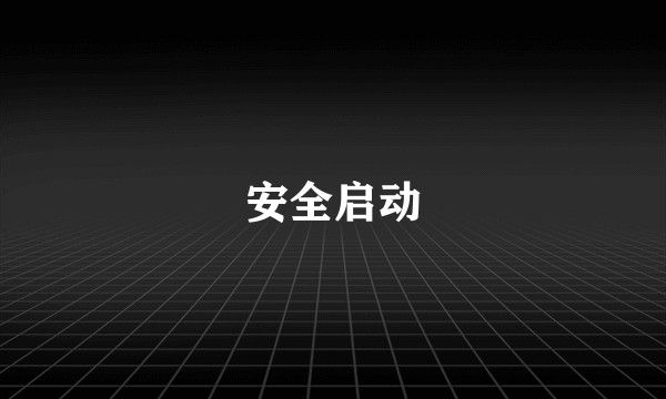 安全启动