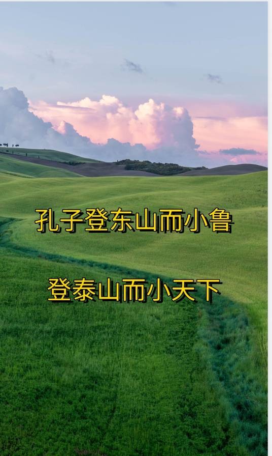 孔子登东山而小鲁，登泰山而小天下