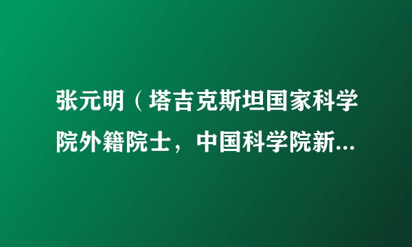 张元明（塔吉克斯坦国家科学院外籍院士，中国科学院新疆生态与地理研究所所长）