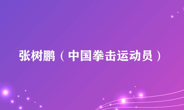 张树鹏（中国拳击运动员）