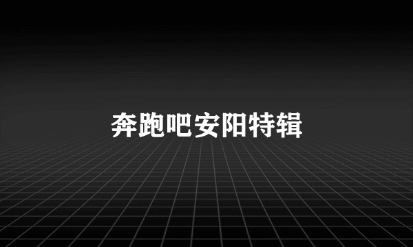 奔跑吧安阳特辑