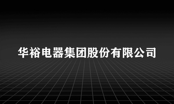 华裕电器集团股份有限公司