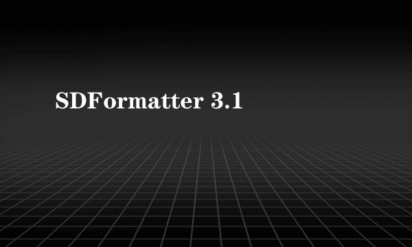 SDFormatter 3.1