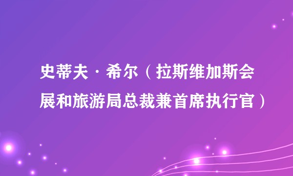 史蒂夫·希尔（拉斯维加斯会展和旅游局总裁兼首席执行官）