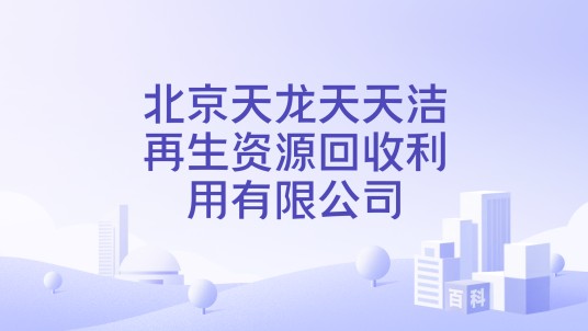 北京天龙天天洁再生资源回收利用有限公司