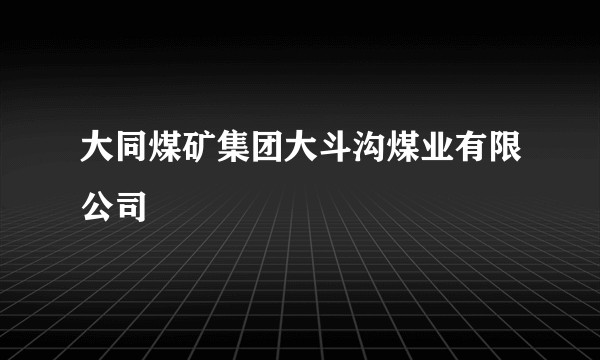 大同煤矿集团大斗沟煤业有限公司