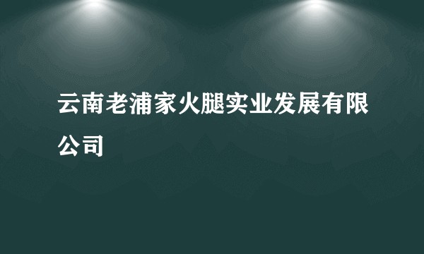 云南老浦家火腿实业发展有限公司