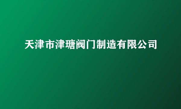 天津市津瑭阀门制造有限公司