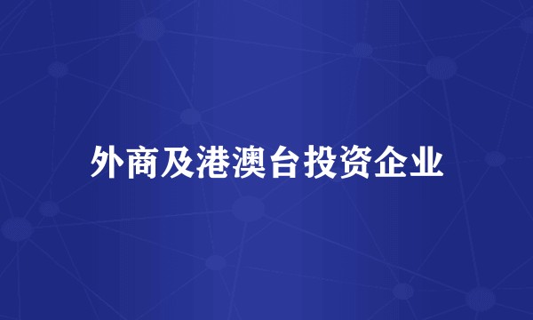 外商及港澳台投资企业