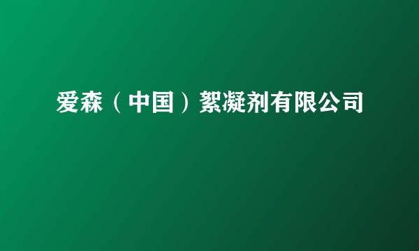 爱森（中国）絮凝剂有限公司