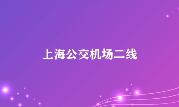 上海公交机场二线