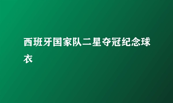 西班牙国家队二星夺冠纪念球衣