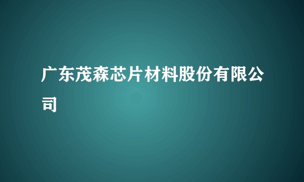 广东茂森芯片材料股份有限公司